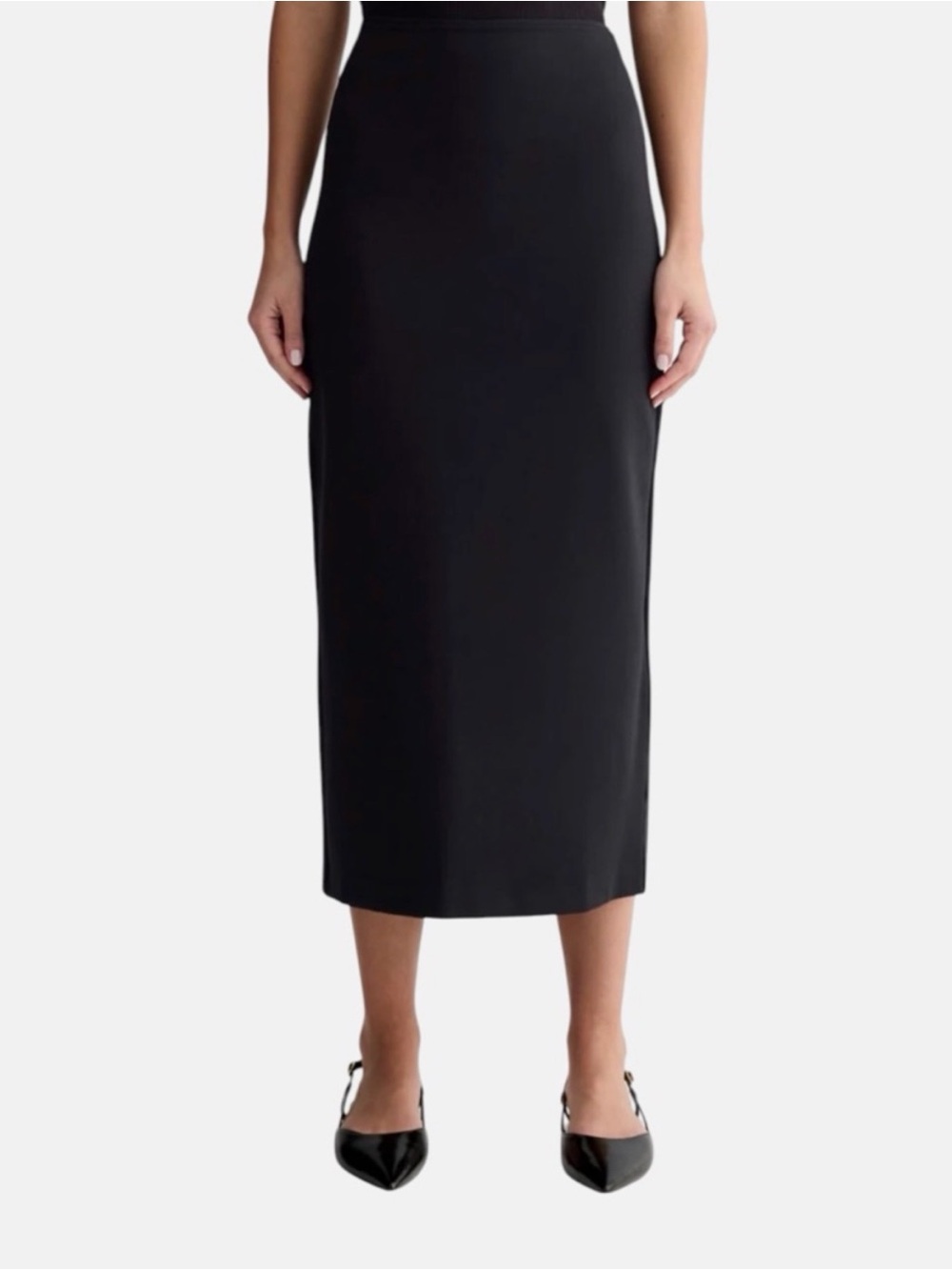 Everlane The Dream Black Maxi Skirt XS Minimalist Capsule Stretch